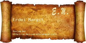 Erdei Margit névjegykártya